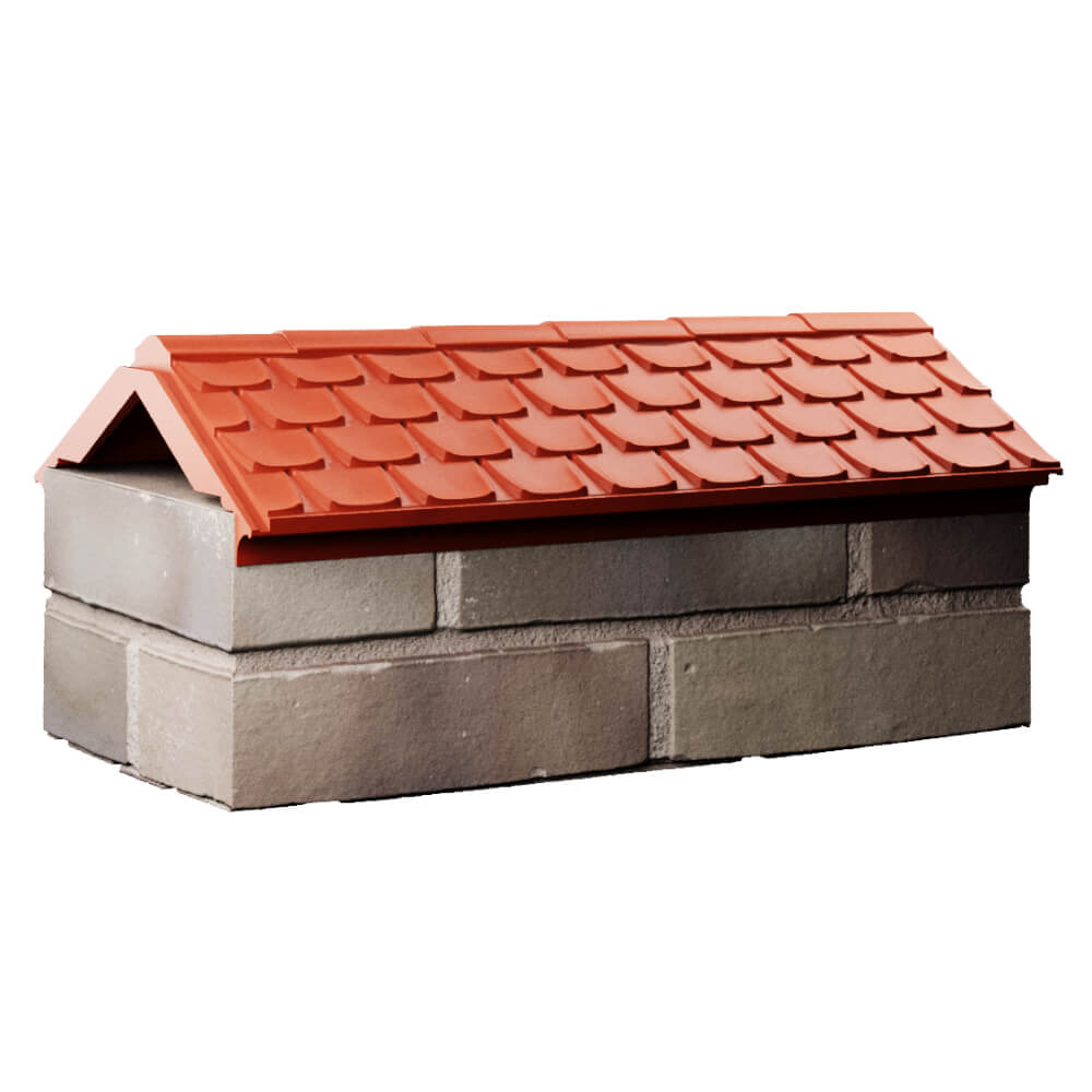 Парапет Zking Эльбрус Красный с посадкой на 1 кирпич (255мм) Хабаровск фото