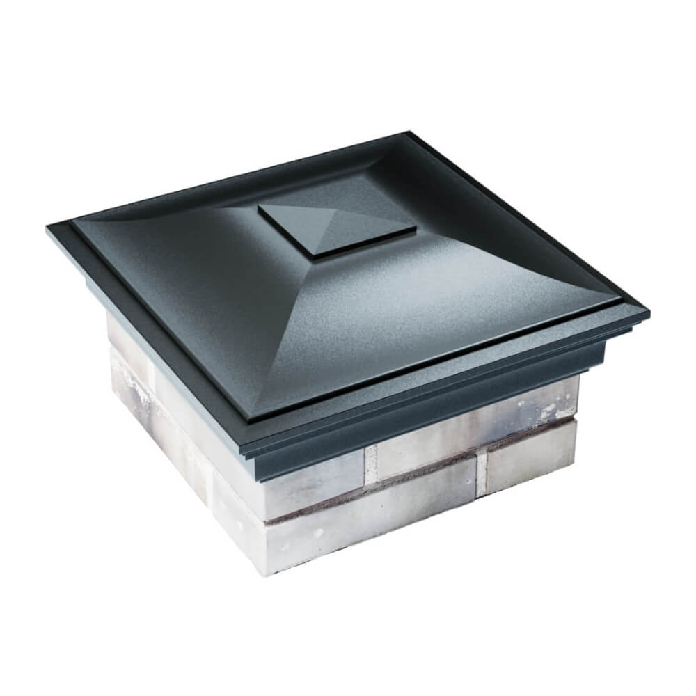 Колпак Zking Монблан Черный на столб 1.5х1.5 еврокирпича 0.7НФ (355х355мм) в Хабаровске фото