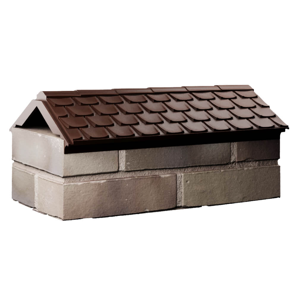 Парапет Zking Эльбрус Коричневый с посадкой на 1 кирпич (255мм) Хабаровск фото
