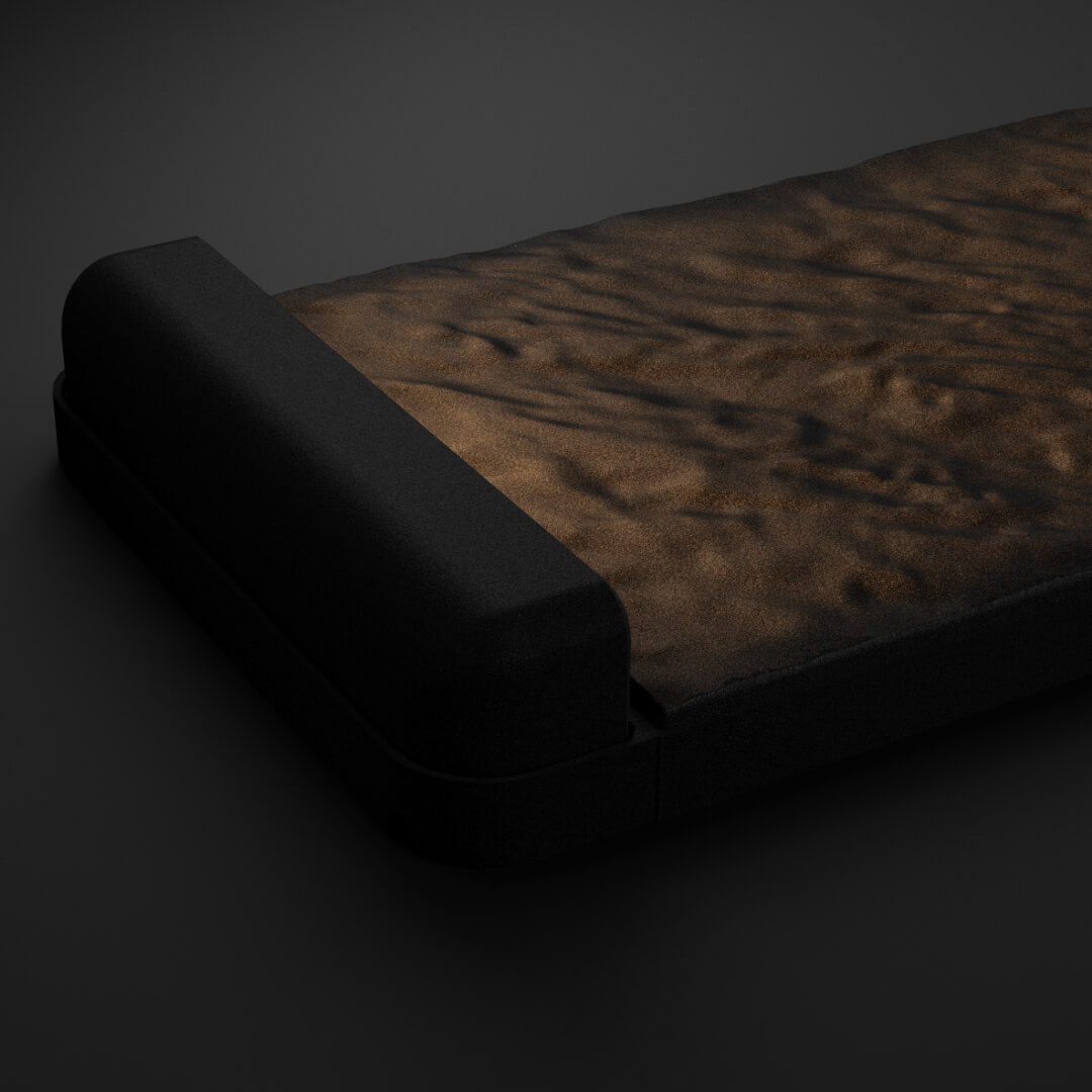 LED Светильник для шаговой плиты STONE Черный Сланец 330х75х98мм в Хабаровске фото