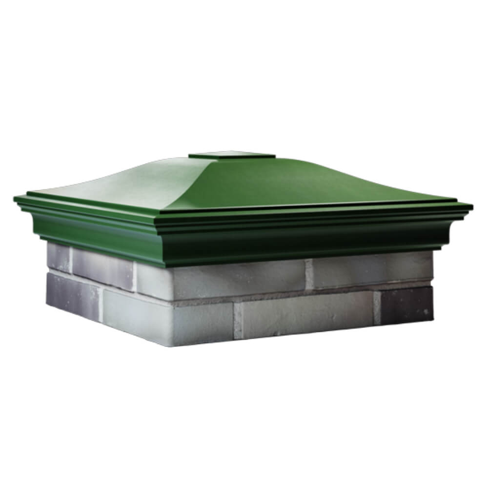 Колпак Zking Монблан Зеленый на столб 2х2 кирпича (515х515мм) в Хабаровске фото