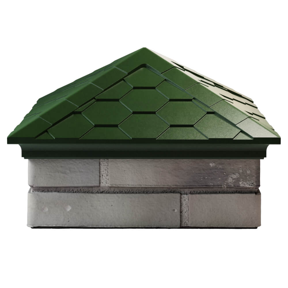 Колпак Zking Эверест Зеленый на столб 1.5х1.5 кирпича (390х390мм) Хабаровск фото